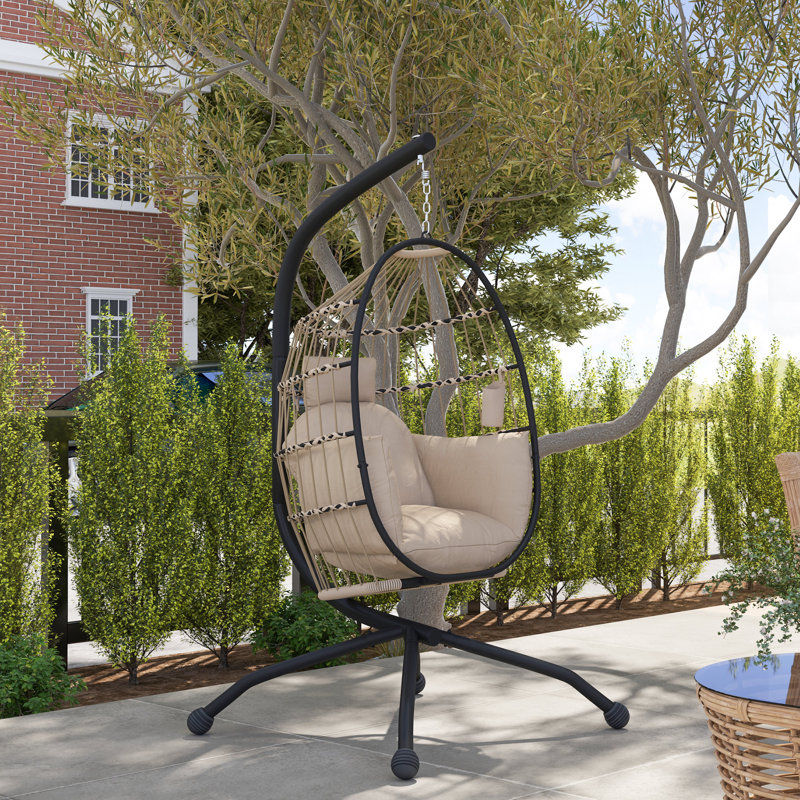 Egg Chair with Stand, Khaki