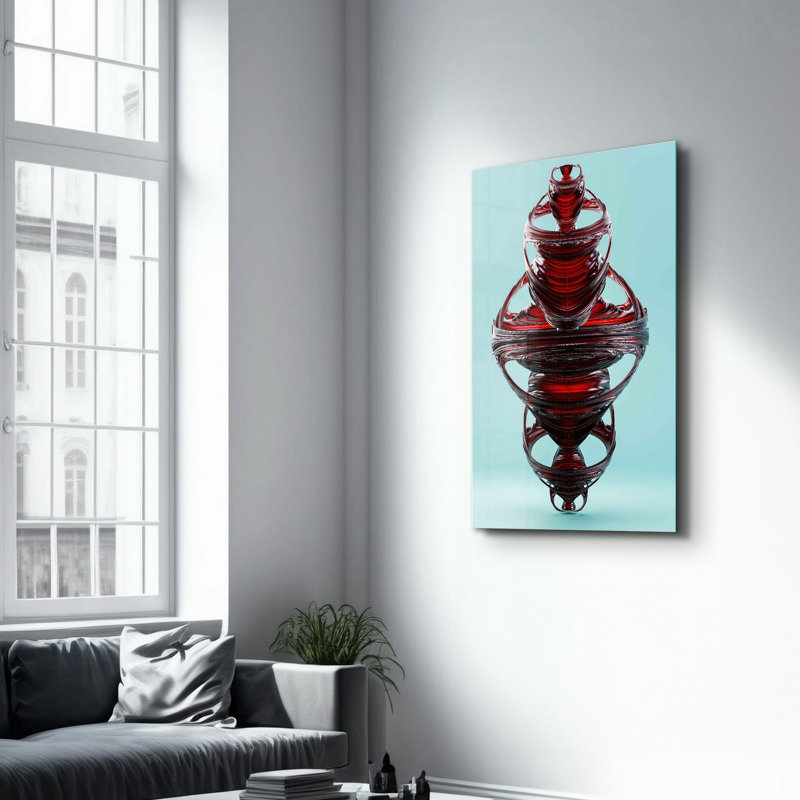 Peinture murale élégante en verre trempé 18,1 po x 28,3 po | 100% verre trempé, épaisseur: 0,16 pouce | Imprimé UV pour des couleurs éclatantes et une durabilité | Parfait pour la décoration intérieure et l'esthétique moderne
