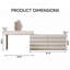 Coiffeuse extensible blanc crème avec tiroirs incurvés et 10 tiroirs de rangement, coiffeuse suspendue moderne avec commode pour chambre à coucher