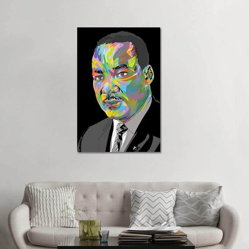 "MLK 2020" par Technodrome1 - impression d'art graphique, Aucun mat, H 48 po x l 32 po x P 1,5 po, Toile tendue