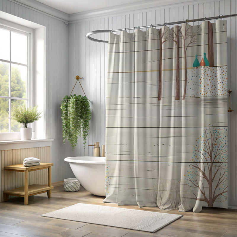 Rideau de douche Cozy Frosty - Premium, L 71 po x L 74 po