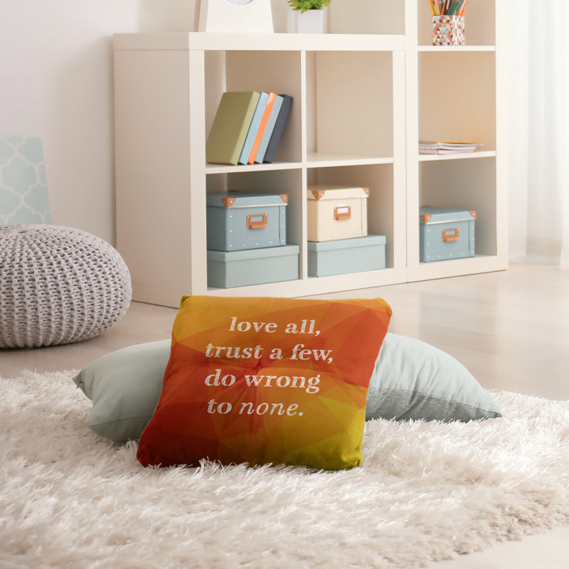 Coussin intérieur / extérieur Do No Wrong, Ambre, H 26 po x l 26 po