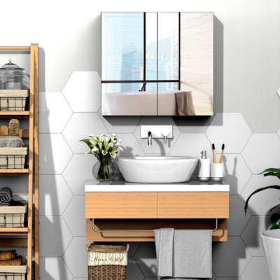 Armoire à pharmacie avec cadre en acier 24 po x 22 po Kleankin