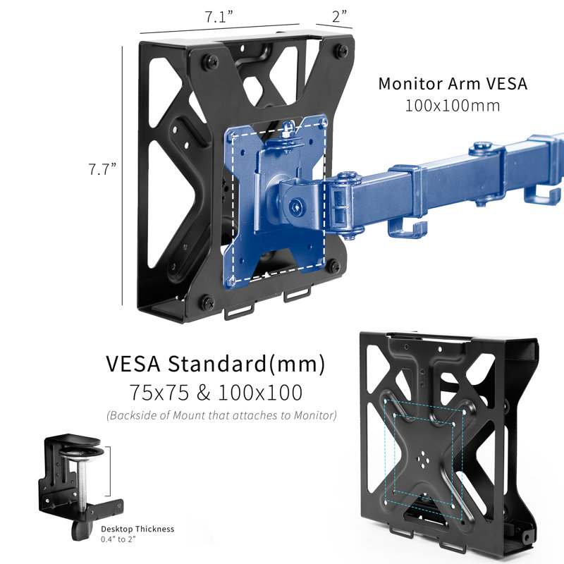 Support VESO pour moniteur VIVO conçu pour le micro-ordinateur optique Dell OptiPlex (Mount-DLMM1)