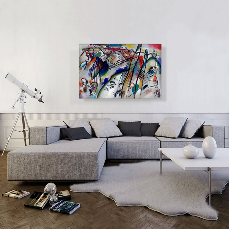«Improvisation 28 première version 1912» par Wassily Kandinsky - impression sur toile tendue, H 26 po x l 40 po x P 0,75 po