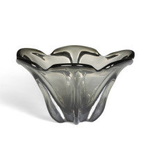 Bol tulipe en verre, fumée, grand