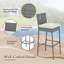 Tabourets de bar en osier de patio-378636424