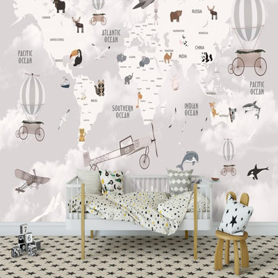 Adventure Skies: Carte du monde illustrée pour les enfants