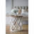 23" Large Distressed White Side Table