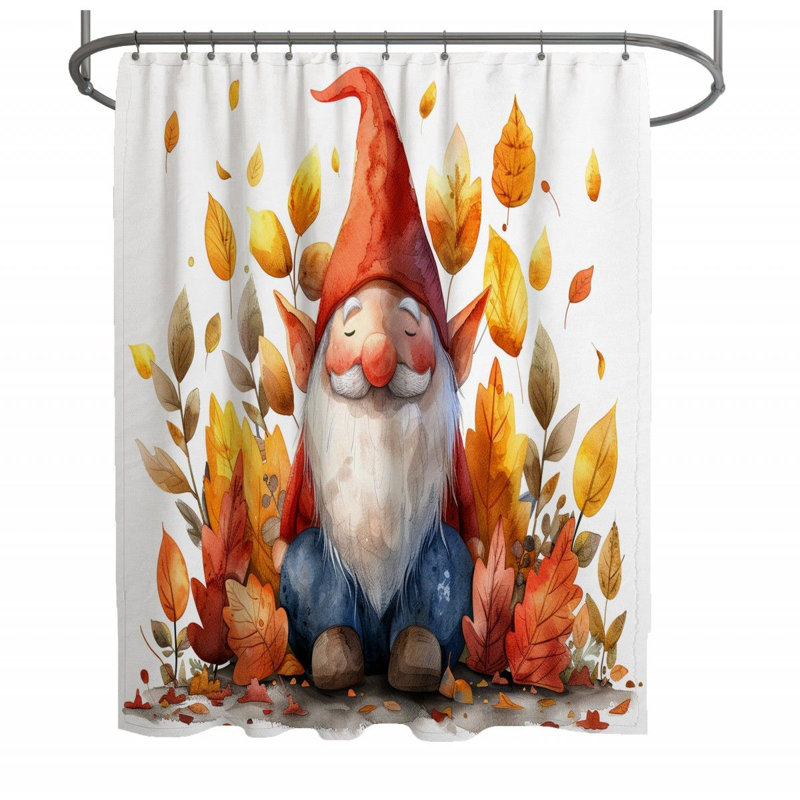 Rideau de douche Gnome - Décoration de salle de bain de caractère - 13092, H 93 po x l 70 po