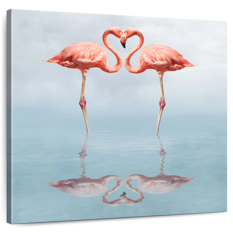 Crowle Flamingo Love, 16" H x 16" W