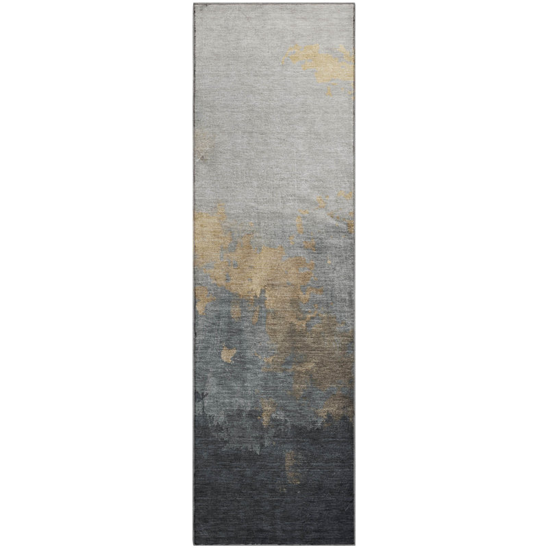 Premium Machine Washable Bennette AMF1881 Modern Rug, Runner 2'3" x 7'6"