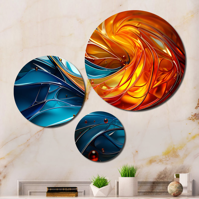 Abstract Wall Decor on Metal