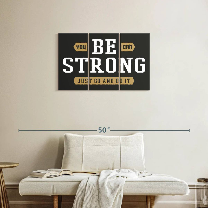 Tergel Be Strong Typography, 20" H x 33" W
