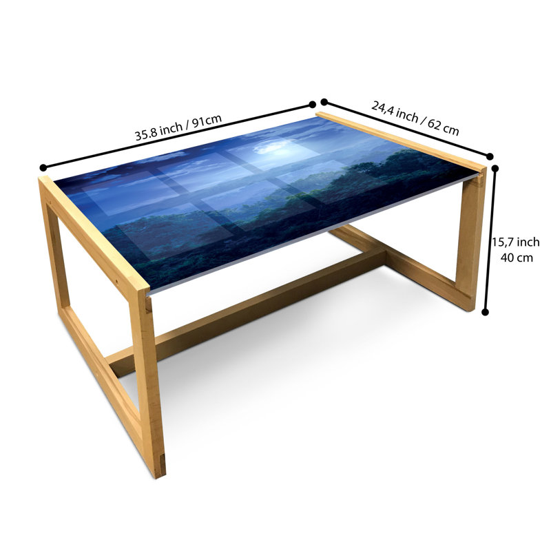 Jaiyanna Trestle Coffee Table, 40cm H x 91cm W x 62cm D