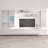 Vreeland 126" Modern Floating Wall Mounted Entertainment Center with 16-Color LED Lighting, High Gloss Finish-716230813