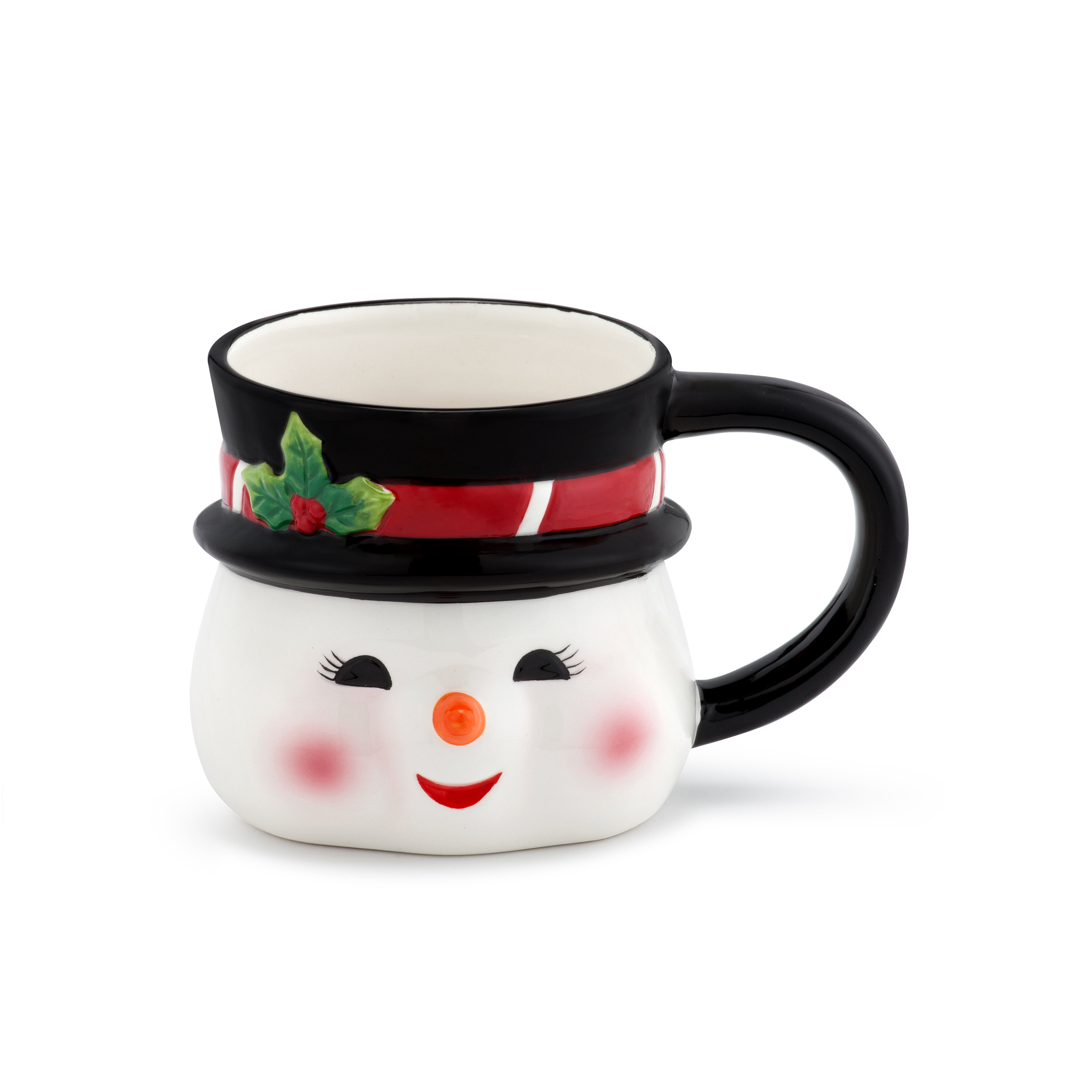 Evergreen Ceramic Cup, 20 OZ, Shaped Mr. Santa