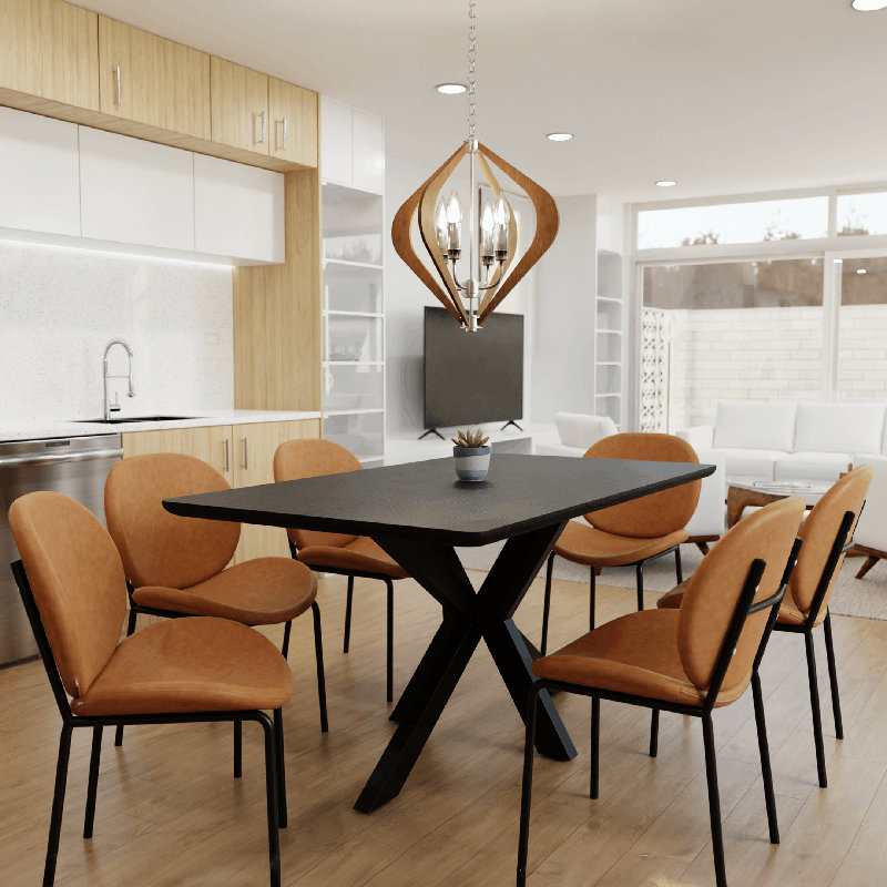 Chaise moderne en cuir PU avec structure en fer, confortable et belle chaise d'appoint pour la cuisine et la salle à manger