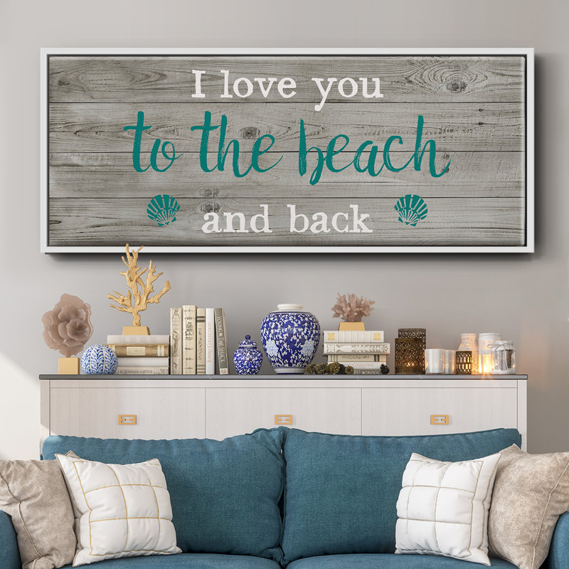 Beach and Back- Framed Canvas, 24" H x 60" W