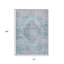 Tapis intérieur / extérieur lavable bleu et rose 10 pi x 14 pi Medallion