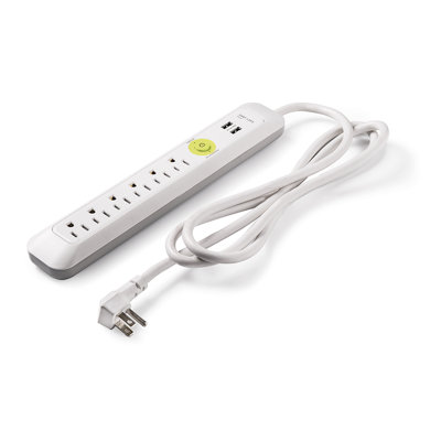 Power Strips 6-Outlet 2-USB Power Strip Surge Protector