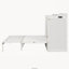 Lit escamotable Queen avec tiroir, prises et ports USB, blanc-1555581022