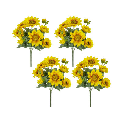 4 pièces de tournesol artificiel