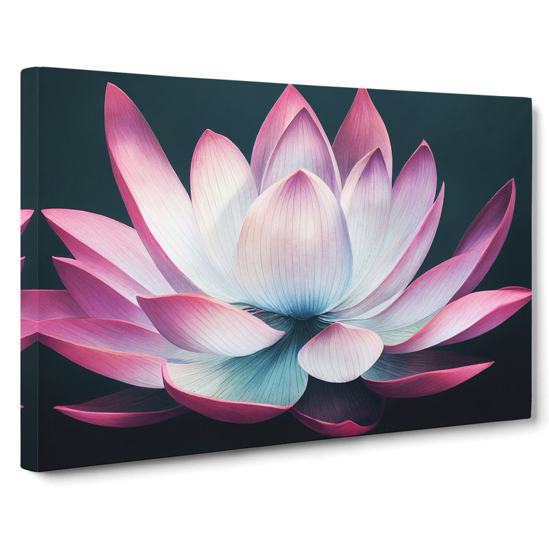 Excellent Lotus Flower - Wrapped Canvas