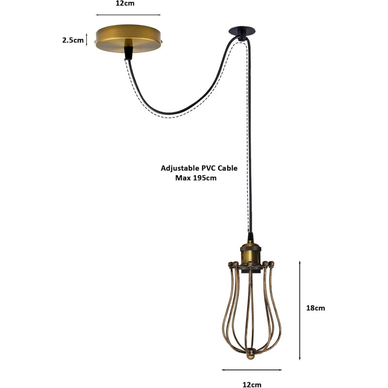 Antashia 1 - Light Pendant, Brushed Copper, Yes