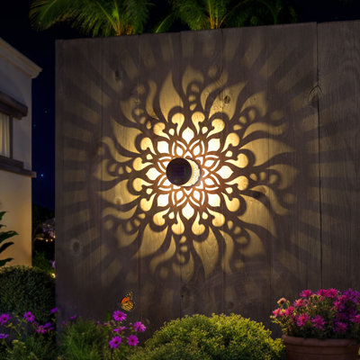 Paquet de 2 lumières de clôture murales imperméables à l'énergie solaire pour l'extérieur
