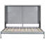 Grand lit escamotable en gris - idéal pour les petits espaces sans sommier tapissier, ce qui permet d'économiser de l'espace et d'offrir un espace de couchage confortable-2067099178-2067099183