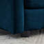 Canapé modulaire surdimensionné en L avec repose-pieds réversible, chenille bleue
