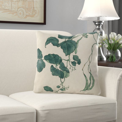 Floral Reversible Throw Pillow