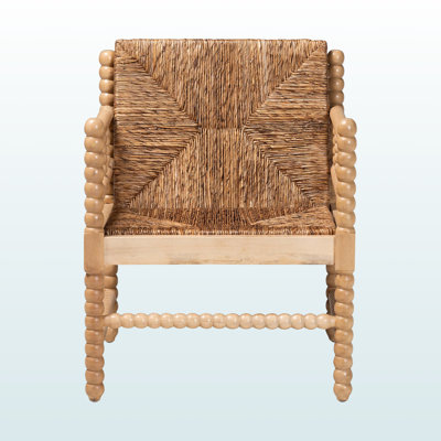 Cielo Bobbin Woven Seagrass Accent Armchair