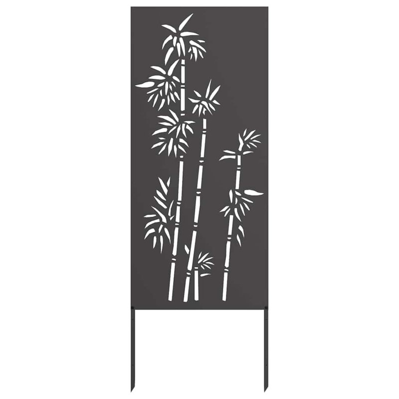  Garden Privacy Screen Olive Green 32 X 140 Cm Cold-Rolled Steel, 140cm H x 50cm W x 1.7cm D, Black