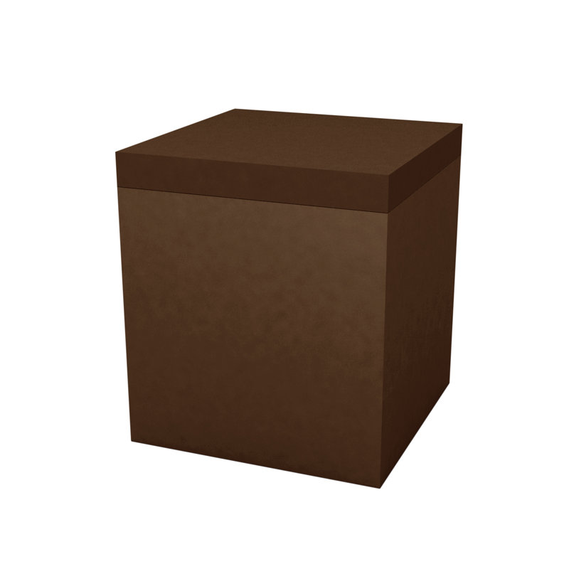 Jut Outdoor Ottoman with Cushion, Bronze