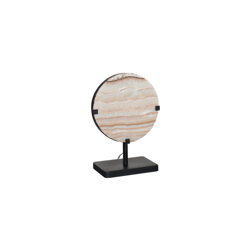 Onyx Lamp, Round Black Base