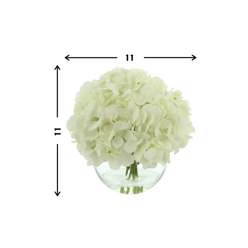 Hydrangea In Glass Vase
