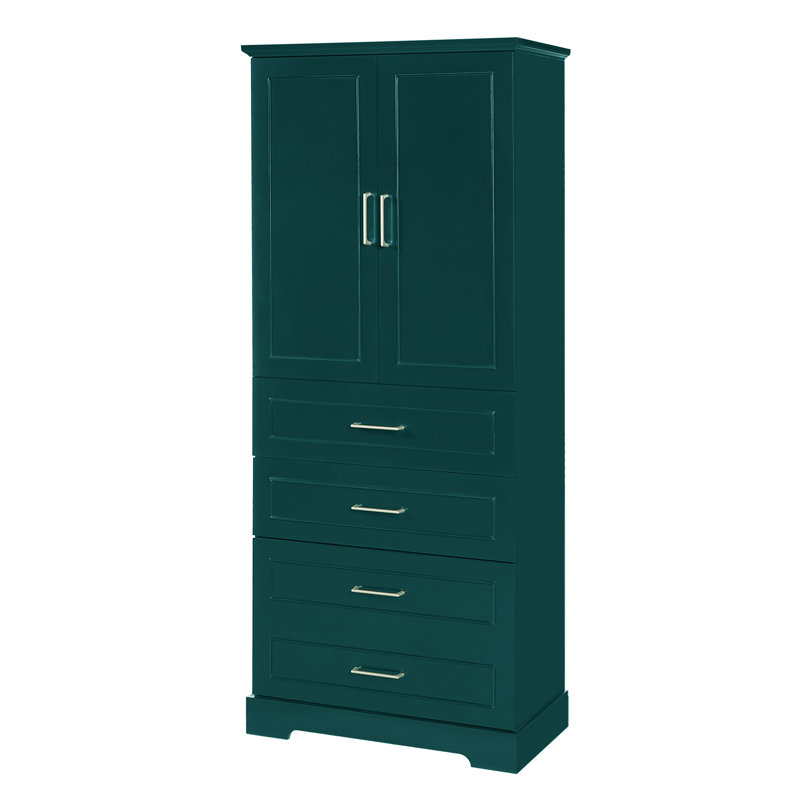 Bathroom Floor Storage Cabinet, Green