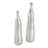 Ingetrud Aluminum Metal Decorative Silver Vase with Wavy Accents and Textured Ridges Set-2050494429