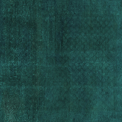 Tapis de couleur unie en laine / polyester tissé à la machine en vert émeraude