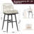 Bar Stools Set Of 2, Rattan Counter Height Bar Stools, Swivel Patio Barstools With Boho Woven Rope Back For Kitchen Patio Garden Cushions Included,-1900910800-1900910801