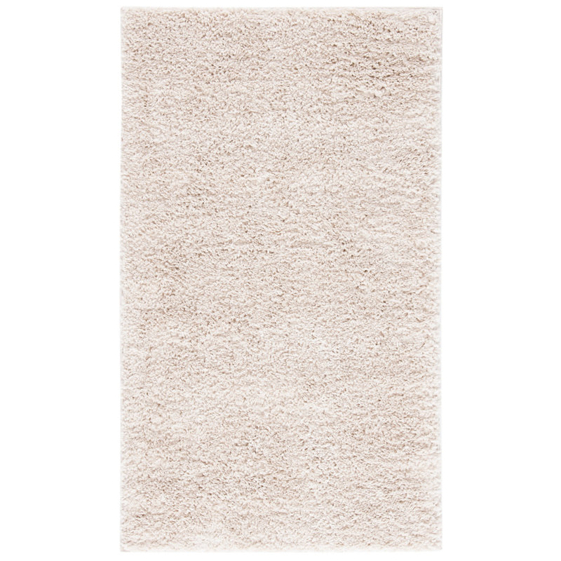 Peake Solid Colour Area Rug, Rectangle 69 x 122 cm, Beige