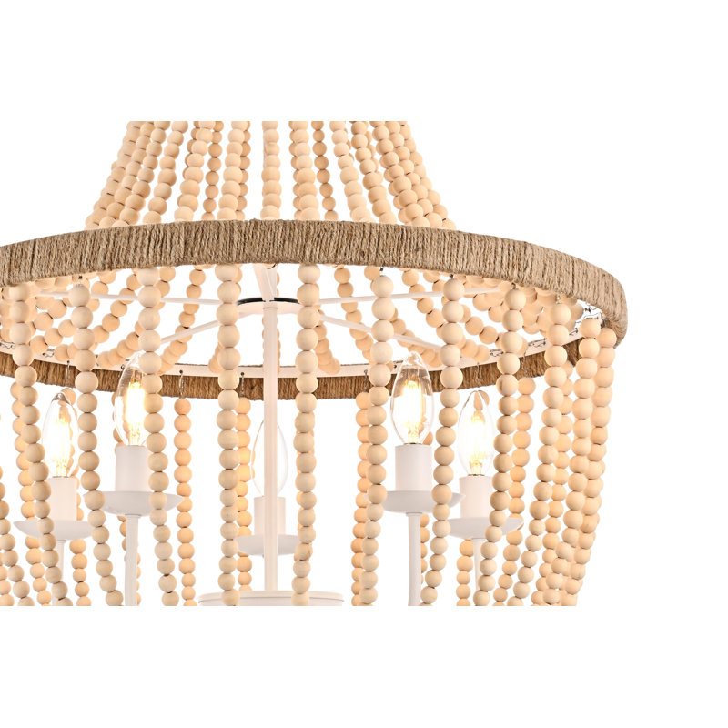 Luminaire suspendu perlé Hudson , Beige