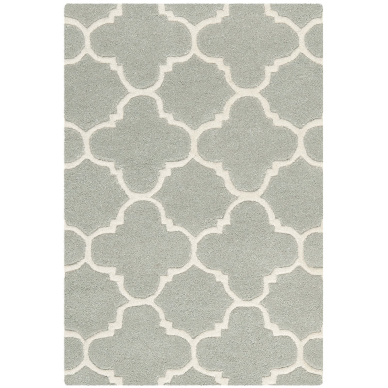 Carolene Hand Tufted Wool Geometric Rug, Rectangle 2' x 3'