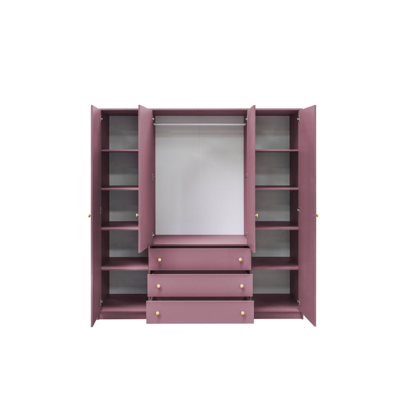 Blathnaid Manufactured Wood Wardrobe, Plum