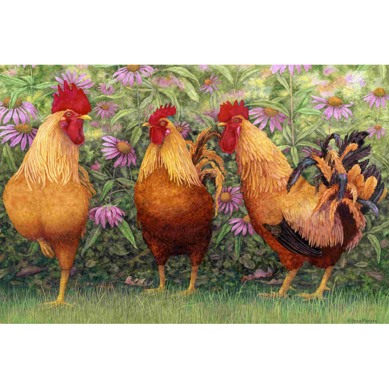 Roosters En Place I 2855139, H 12 po x l 18 po