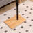 Tray Table Bamboo Height Adjustable Side Table For Sofa C-Shaped Oval End Tables With Slots