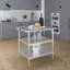 Table en acier inoxydable avec 2 tablettes inférieures KitchQuip Express - H 35 po x l 36 po x P 30 po-60901486