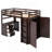 Twin Size Loft Bed With Drawers,Desk,And Wardrobe-Espresso-1092697841-1092697842